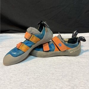 Evolv VTR3D Climbing Shoes – Blue/Orange/Grey 🧗‍♀️